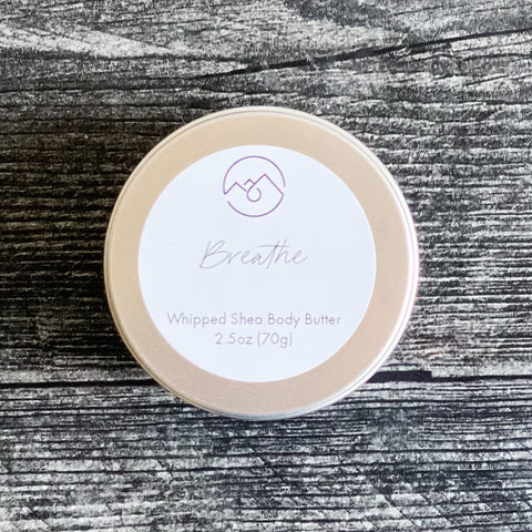 Tin of Breathe Whipped Body Butter.